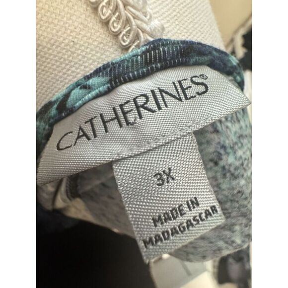 Catherines Plus Green Foliage Open-Shoulder Pockets Maxi Dress 3X 26/28 - Picture 4 of 4